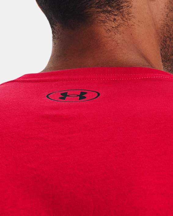 Men's UA Boxed Sportstyle Short Sleeve T-Shirt, Red, pdpMainDesktop image number 4